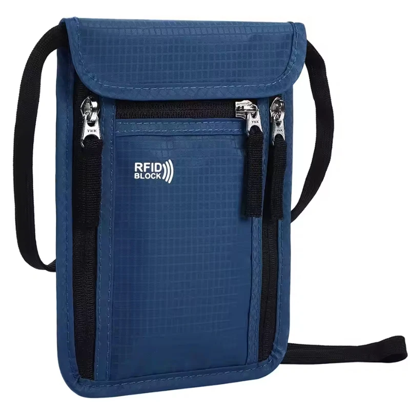 حقيبة سفر، محفظة للرقبة، حامل جواز سفر عائلي، حافظة منظمة مع محفظة جواز سفر RFID، حقيبة كروس للسفر #3