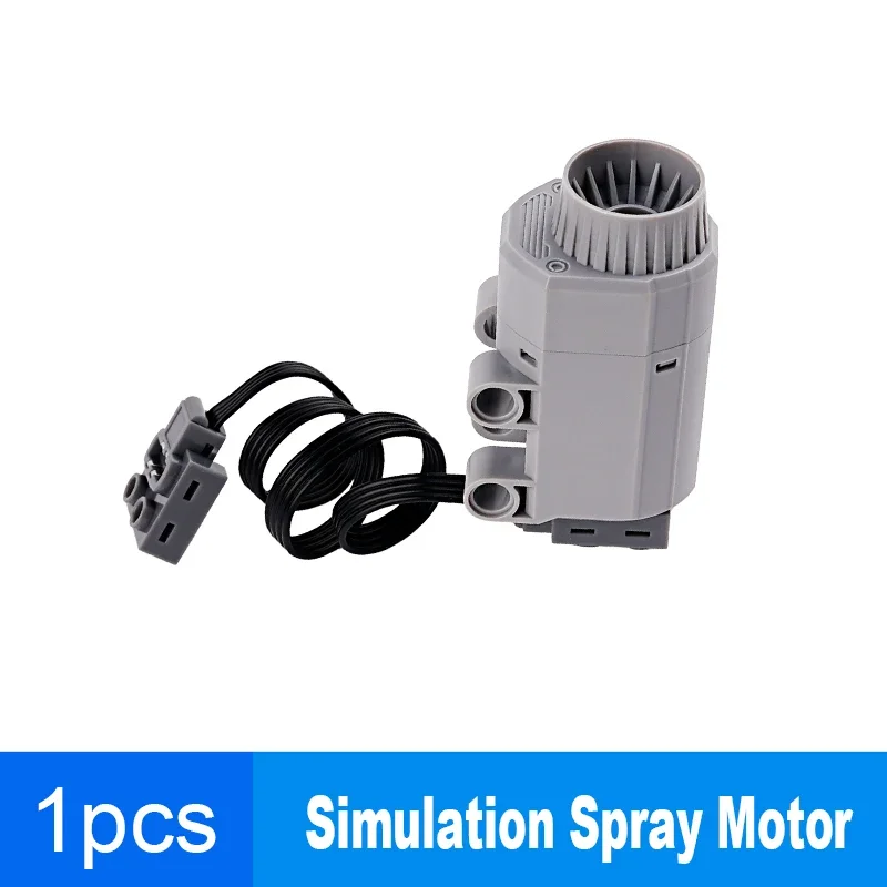 New MOC Smoke Exhaust Motor Simulated Spray Effect Building Blocks Car PF Model Parts Power Functions Technical Motor