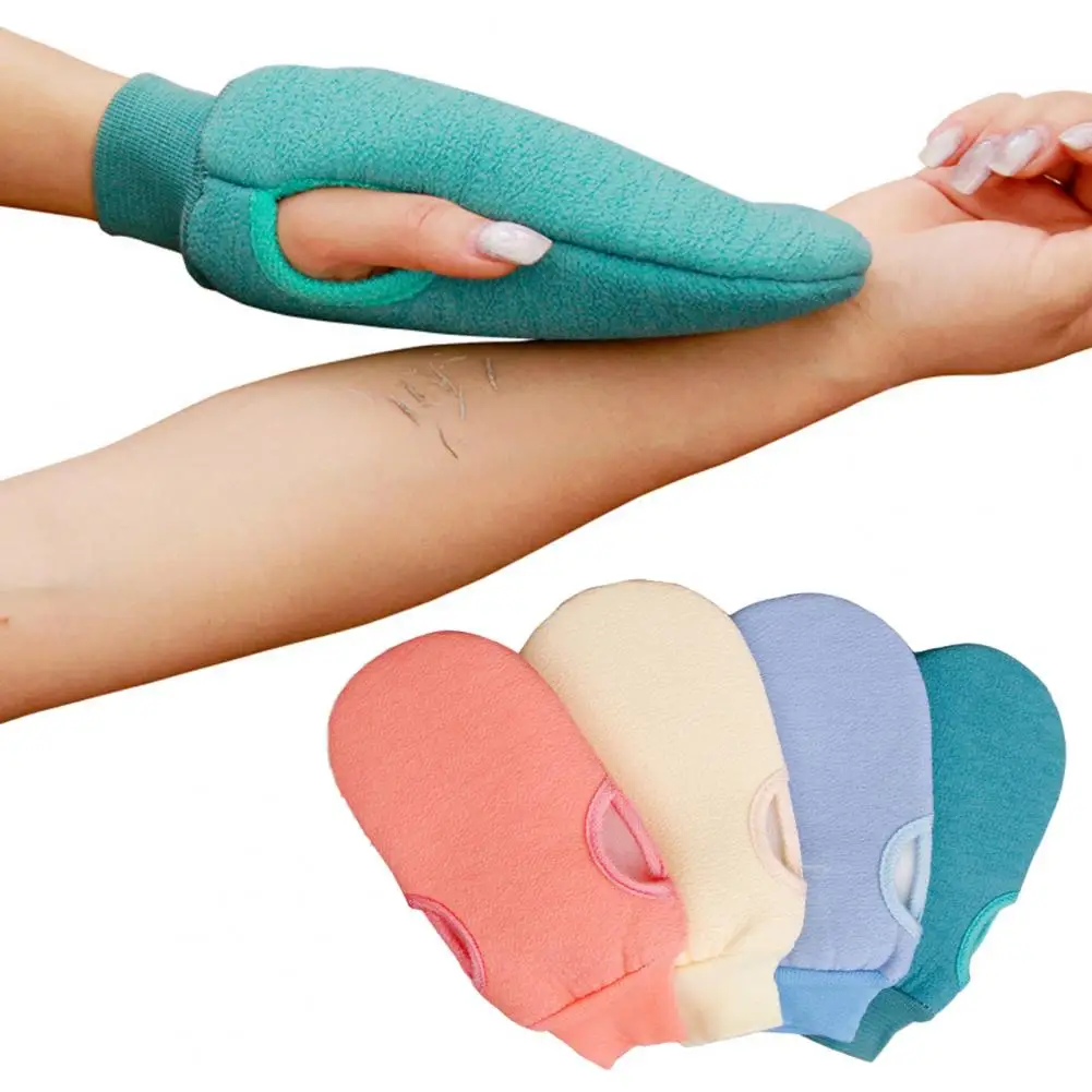 Exfoliation Bath Gloves Safe Exfoliation Glove Exfoliating Bath Gloves Pair Double-sided Shower Mitts for Gentle Skin