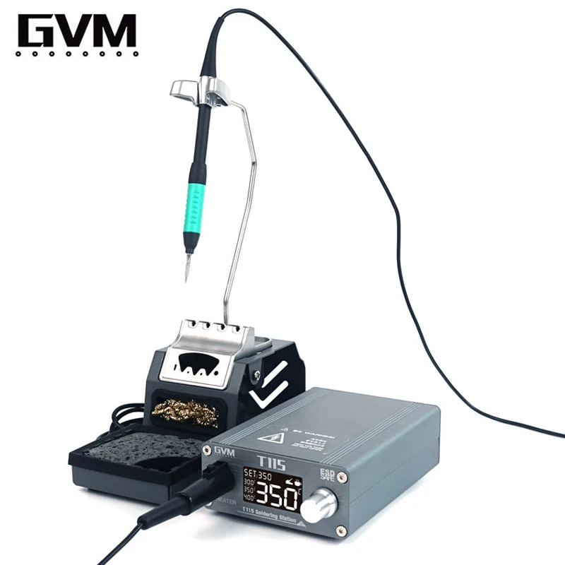 GVM T115 Constant Temperature Welding Station for Mobile Phone LCD Display Repair Auto Sleep Quick Heating Soldering Iron Tips