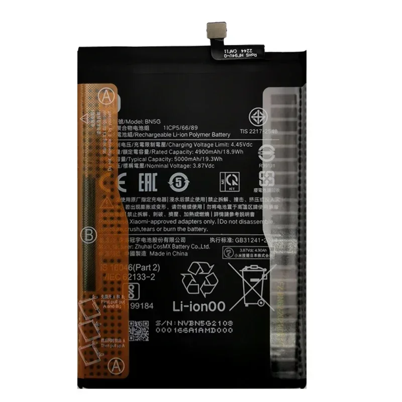 High Quality Battery For Xiaomi Redmi, 100% Original BN5G 10C / 10A Mi Redrice 10C/10A, 5000mAh, Fast Shipping