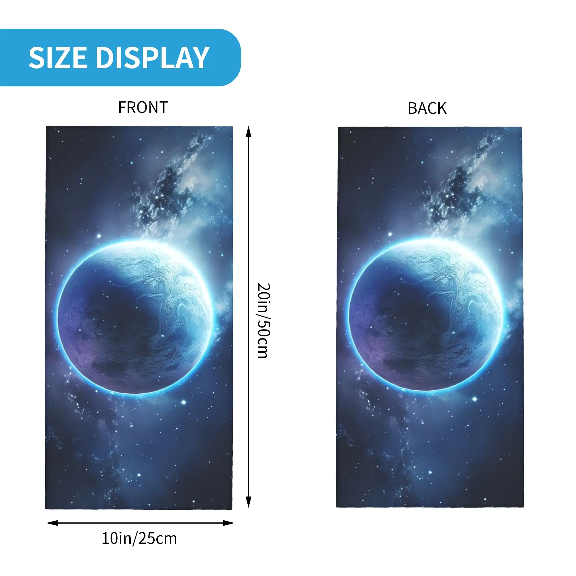 Planet Earth Bandana Neck Cover Printed Mask Scarf Headband Cycling for Men Women Adult Washable