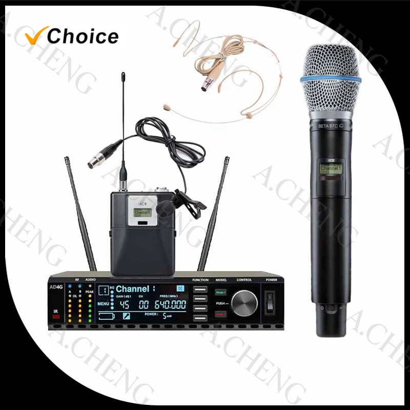 

Беспроводной профессиональный микрофон A.CHENG AD4G B87A с головным креплением, UHF, дальнее расстояние передачи, чистое качество звука