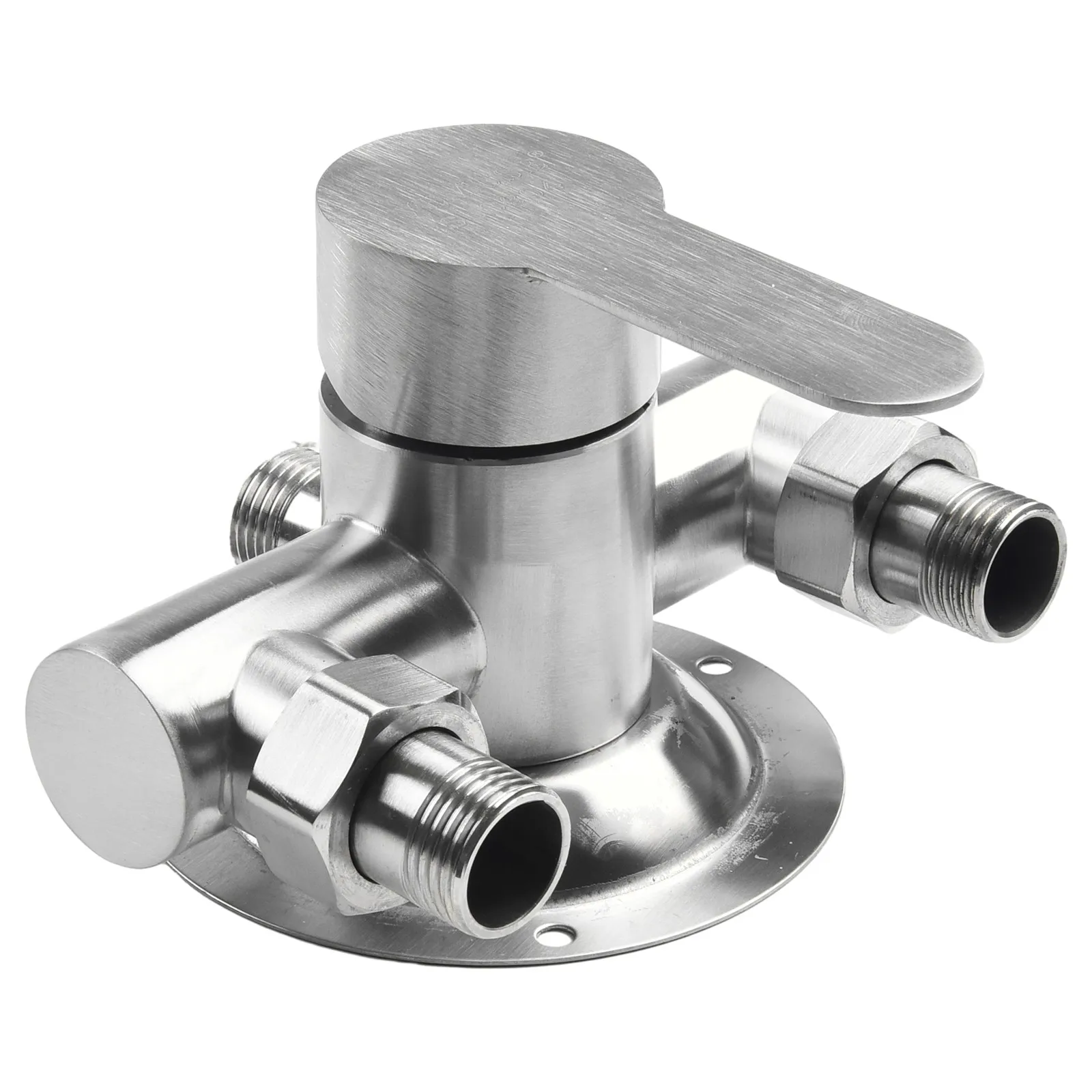 

Double Holes Shower Faucet Mixer Valve, Stainless Steel, Widened Handle, High Hardness, Good Waterproof Structure