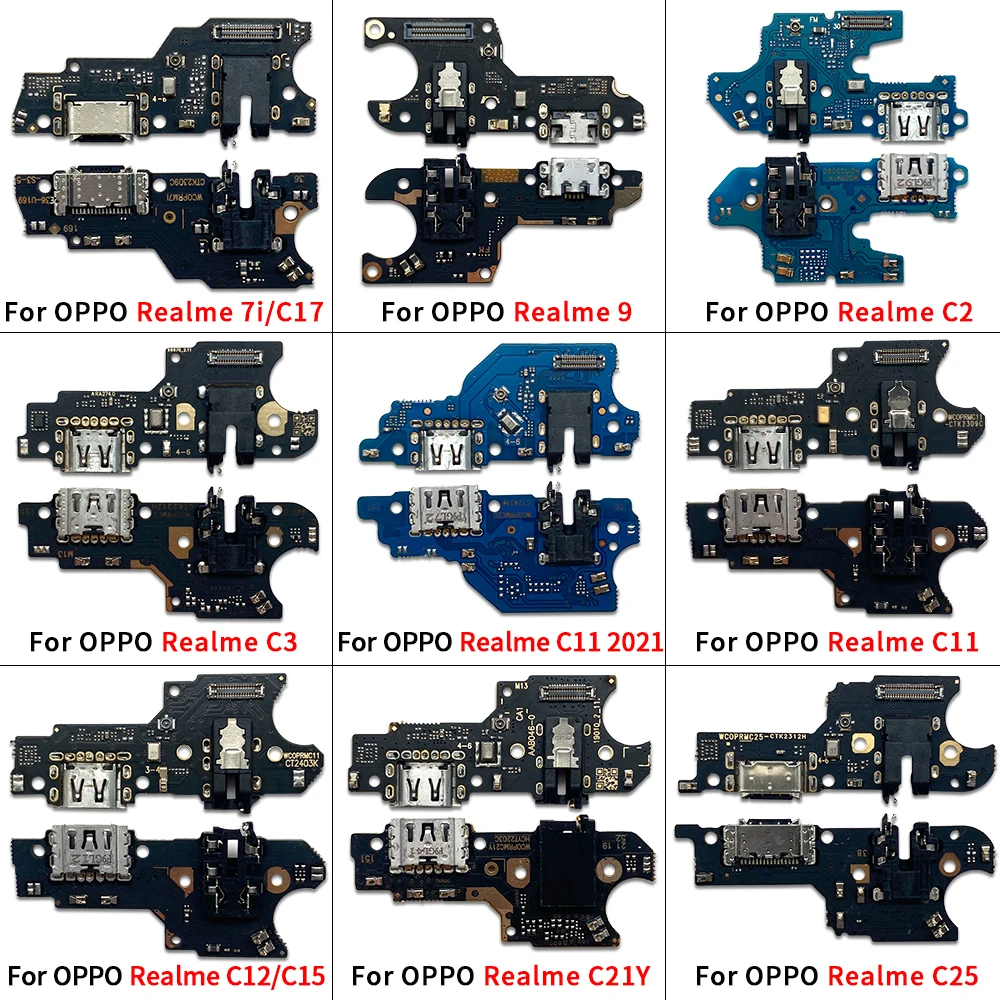 USB Power Charging Connector Plug Port Dock Flex For Oppo Realme 7i C17 9 C2C3 C11 2021 C12 C15 C21YC25 C25Y C30 C31 C33 C35 C55