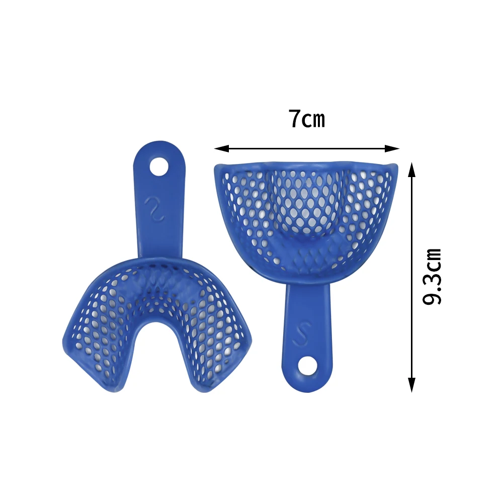 Dental Plastic Impression Trays S/M/L Removable Teeth Holder Dentist Tools Dentistry Lab Material Autoclavable Tray 2pcs/set