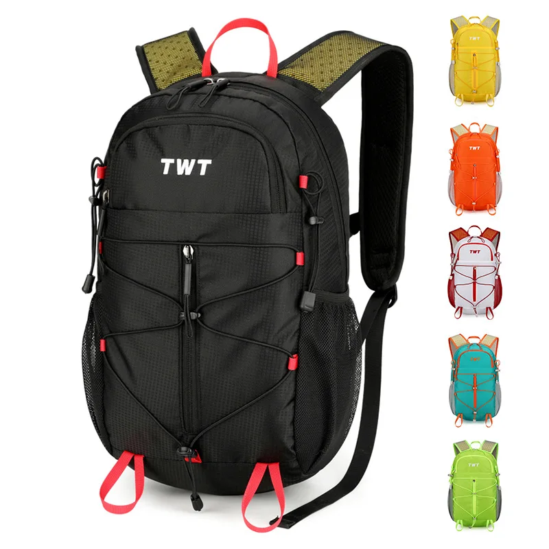 Oxford fabric lightweight and wear-resistant outdoor hiking bag, off-road cycling reflective strip waterproof sports backpack