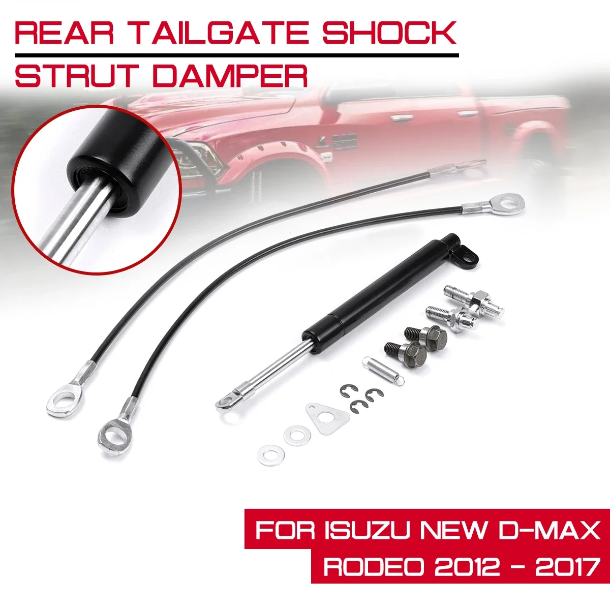 Car Rear Trunk Tailgate Boot Gas Shock Lift Struts Strut Support Rod Arm Bars for Isuzu New D-MAX Rodeo 2012 - 2017