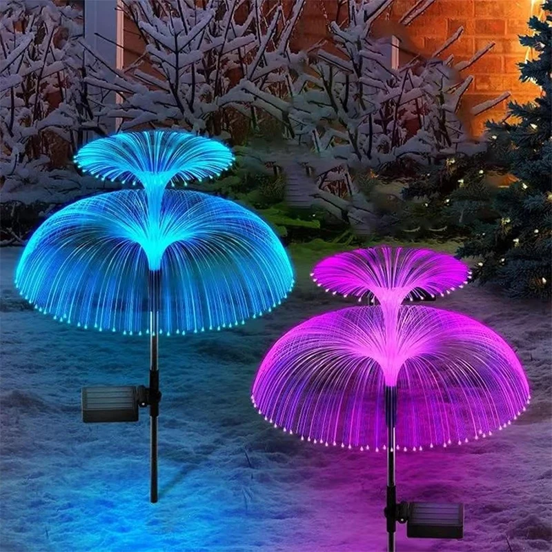 

Solar Garden Lights Outdoor Waterproof Fiber Optic Jellyfish Lawn Lights Outdoor Patio Villa Yard Decor