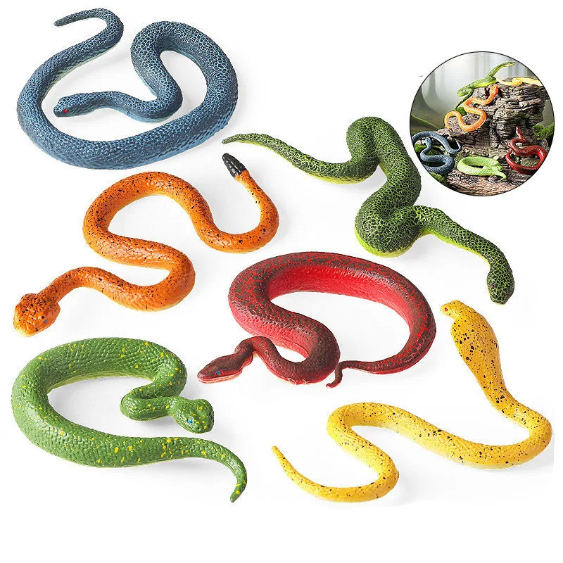 

Small Green Python Model Toy - Simulation Plastic Solid Non-Poisonous Snake Ornament Static Odorless Animal Gift for Home Decor