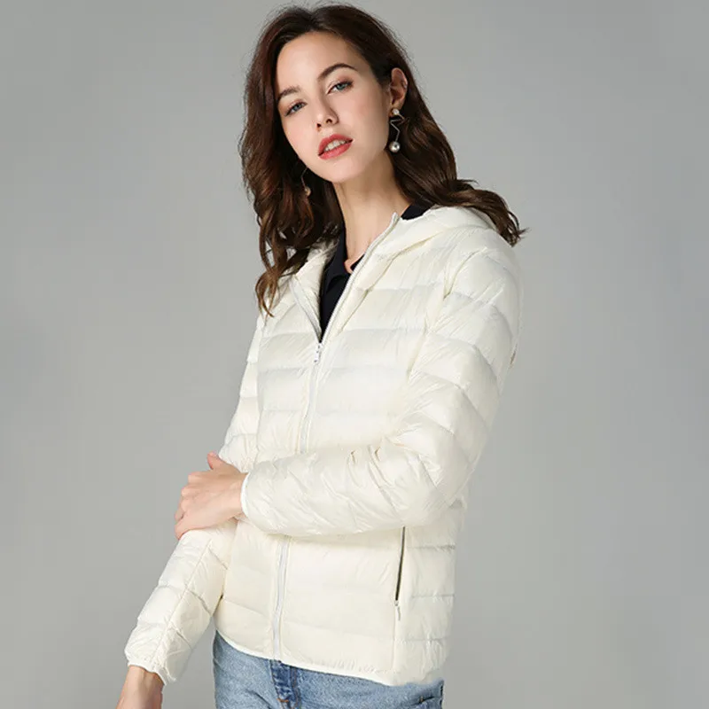 MRMT 2024 Brand New Women\'s European Down Jacket Short Lightweight Thick Warm Slim White Duck Down Fashion Jacket