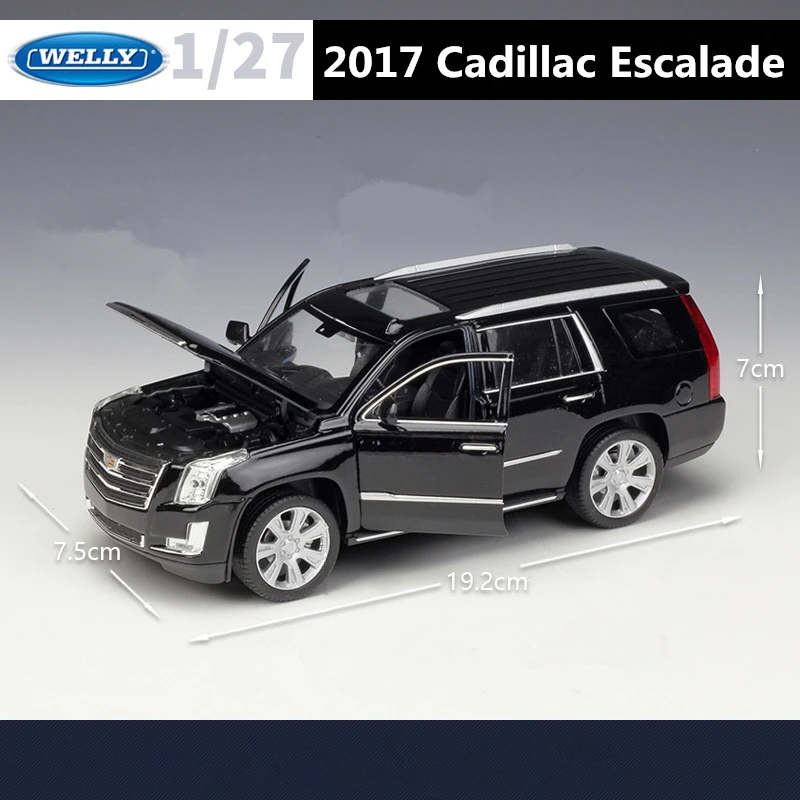 WELLY 1:27 Cadillac Escalade SUV Alloy Car Model Diecasts Metal Toy Vehicles Car Model High Simulation Collection Childrens Gift