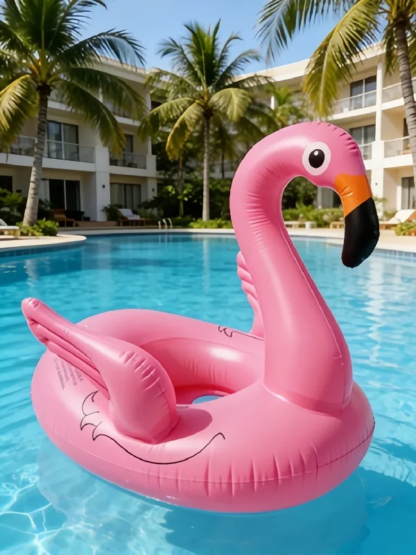 1 pc cartoon inflatable seat cushion swimming ring, cartoon animal-shaped pool float