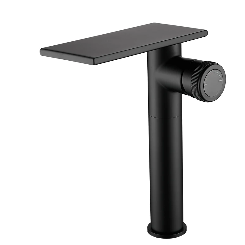 Badkamer Waterval Wastafel Wastafel Kraan Zwarte Kranen Messing Bad Kraan Warm & Koud Water Mengkraan Vanity Tap Badrandcombinaties Wastafel kraan