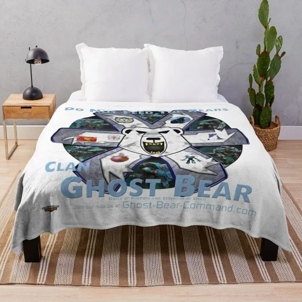 Clan Ghost Bear Recruitment Poster Q2.14 Throw Blanket wednesday Sleeping Bag Hairys Blankets