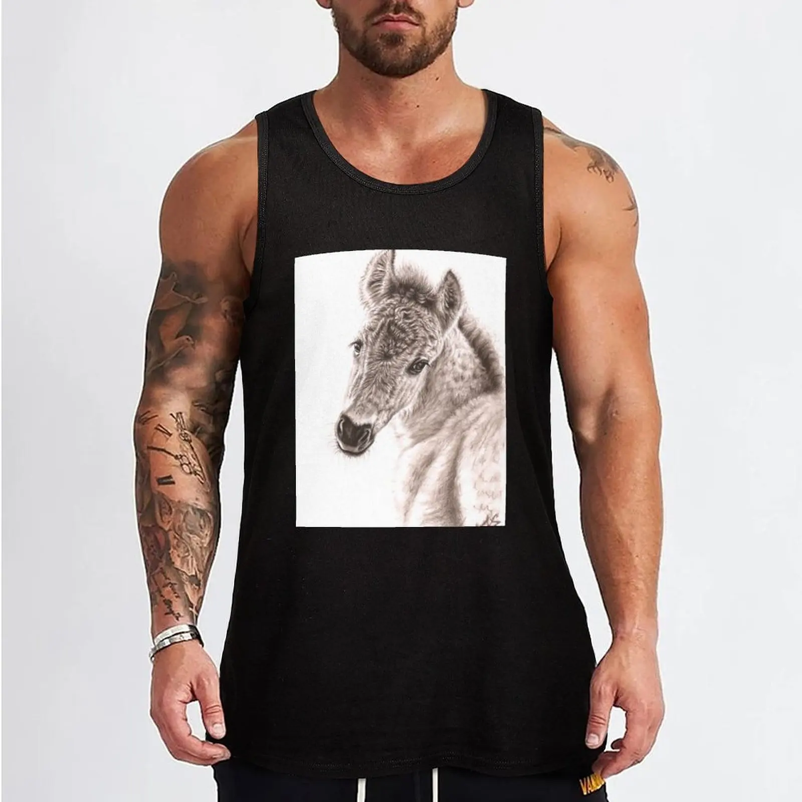 Wild Horse Foal Tank Top singlets for men bodybuilding t shirt Men's summer clothes Gym man