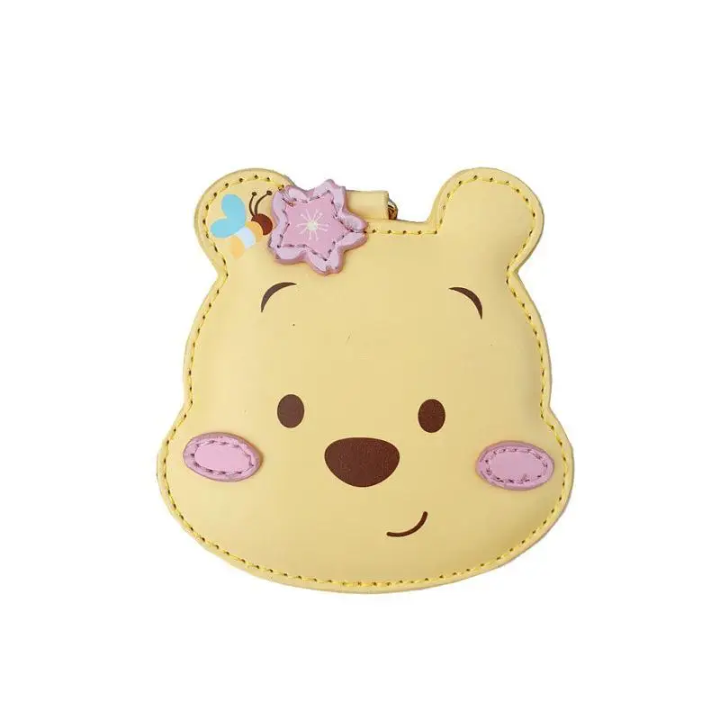 Kawaii Disney Pooh Bear Portable Mirror Cartoon Portable Cosmetic Mirror Three-Dimensional Mirror Bag Pendant Birthday Present