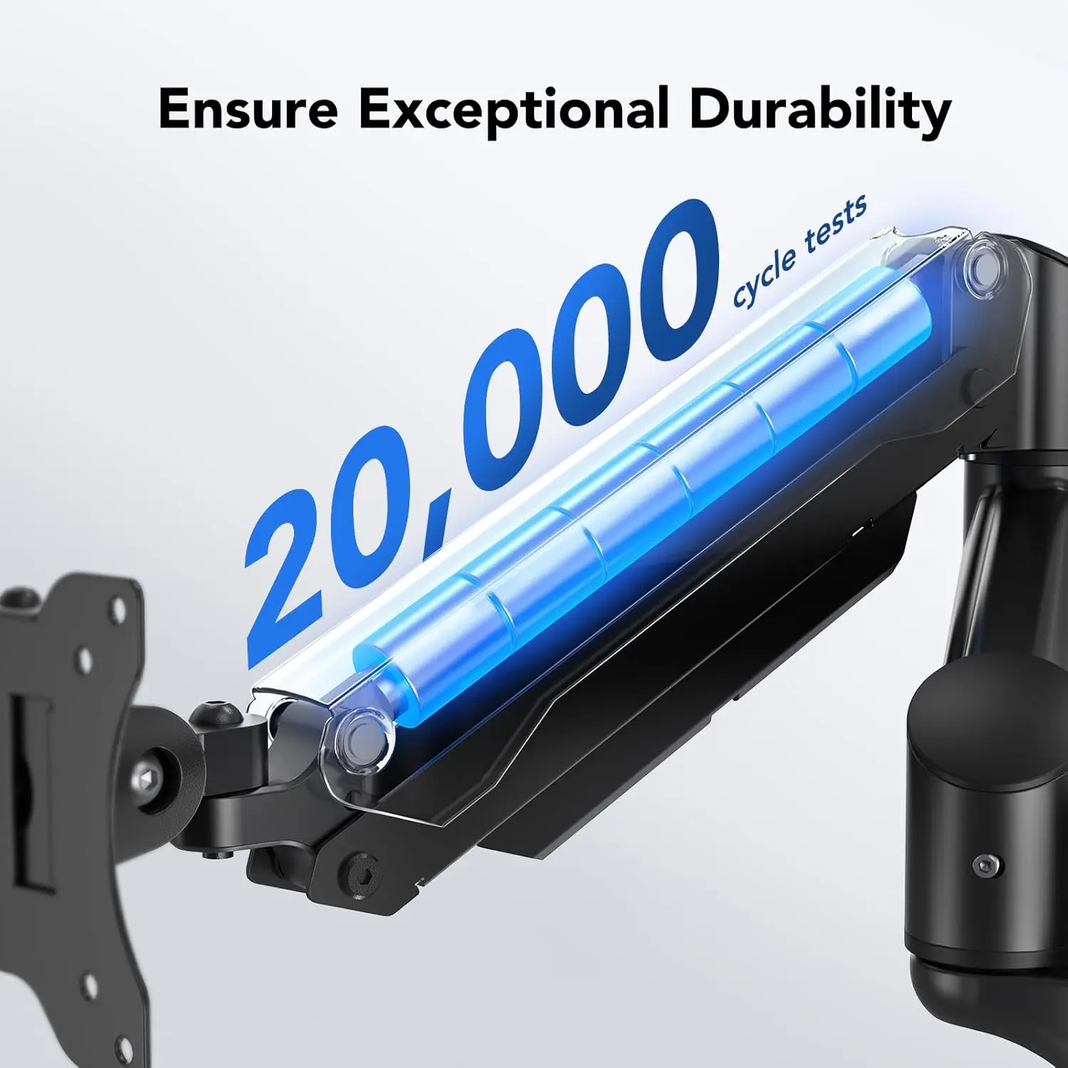 Dual Monitor and Laptop Mount for 32" Screen, Adjustable Arm with Tilt, Swivel, Rotation, VESA Bracket