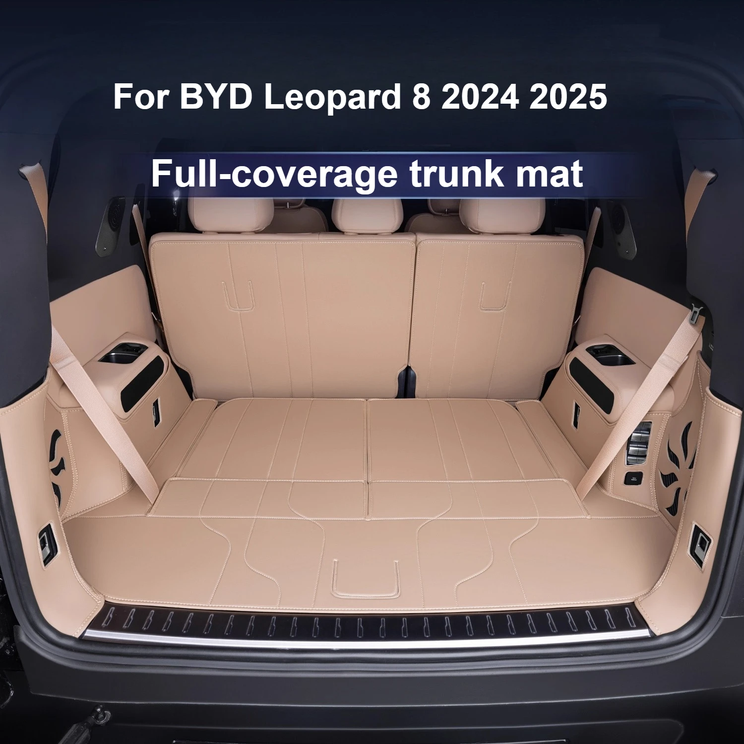 Rear Trunk Mats Leather Full Surround Anti-scratch Cargo Liner Non-slip Protective Mat For BYD Leopard 8 2024 2025 Accessories