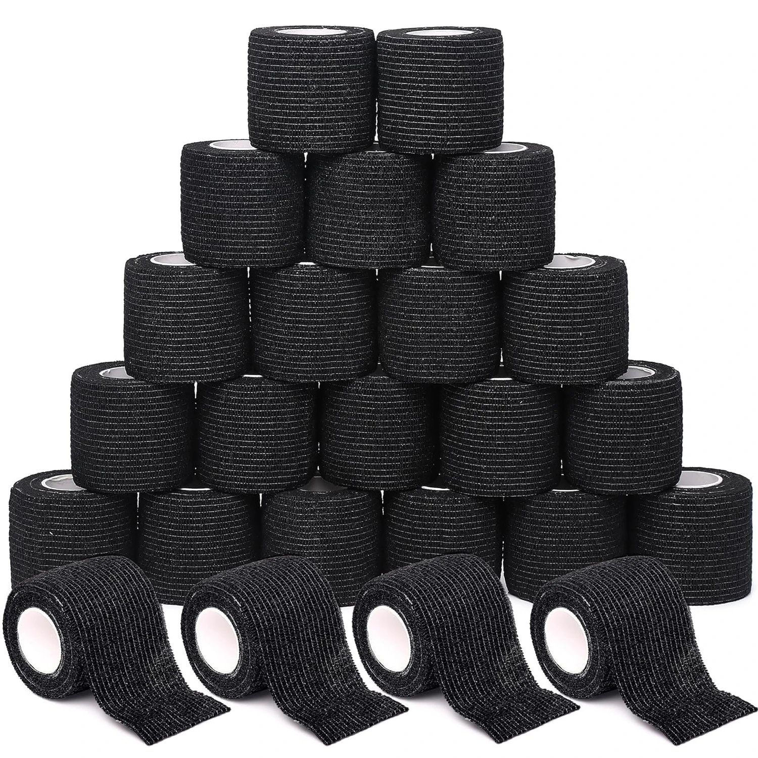 

Black Tattoo Grip Bandage Tape Cover Wrap Elastic Bandage Rolls for Tattoo Machine Grip Tube Accessories