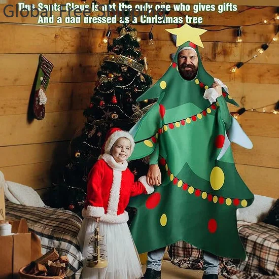 Christmas Tree Anime Role Playing Costume Carnival Christmas Halloween Adult Fun Show Jumpsuit Clothing Stage Prank Party Gift