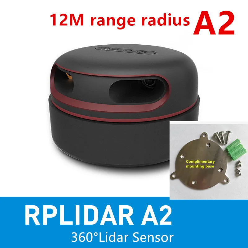 RPLIDAR A2 2D 360degree 12 meters scanning  radius A2M12 lidar sensor scanner for obstacle avoidance and navigation of AGV