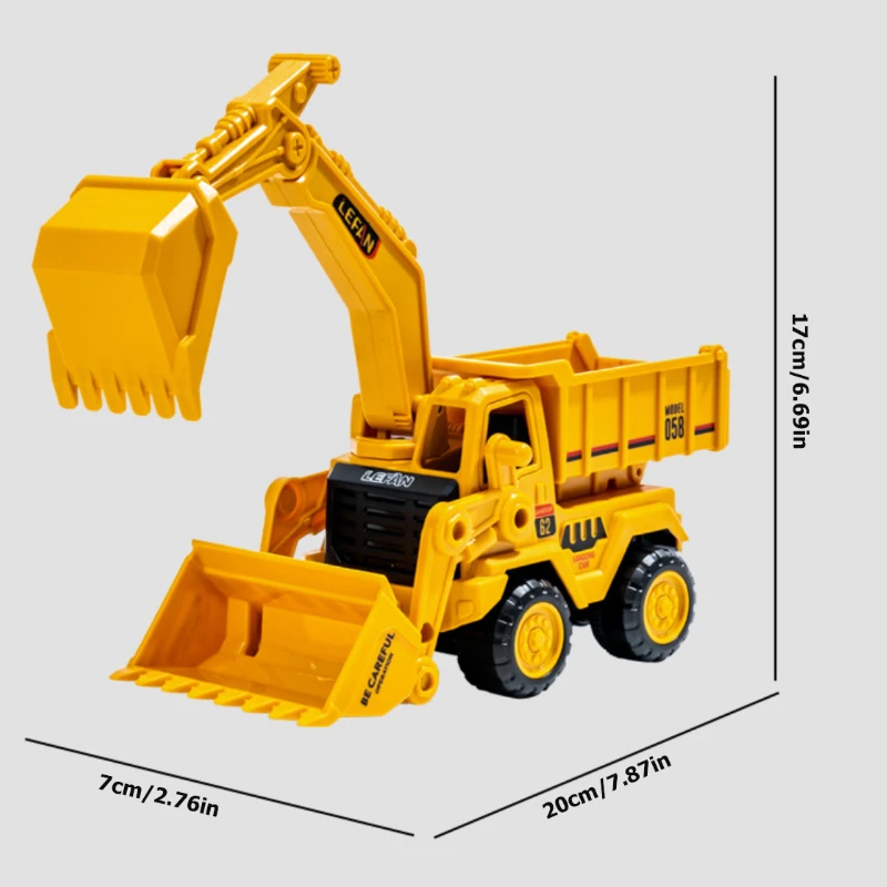 

Модель инерционной инженерной машины/модель грузовика, подходит для 3-летних мальчиков и девочек в качестве подарка на Хэллоуин и Рождество.