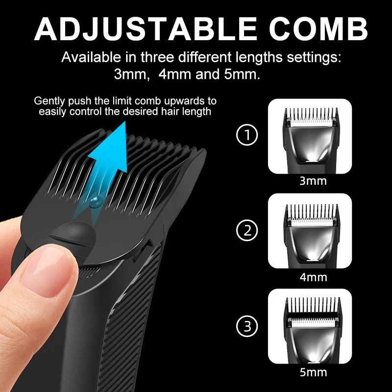 IPX6 wasserdichter 2-in-1-Traum-/Körperschneider – SkinSafe-Doppelkopf-Folienklingen, kabelloser Nass- und Trocken-Trimmer mit USB-C-Schnellladung – Detail 9