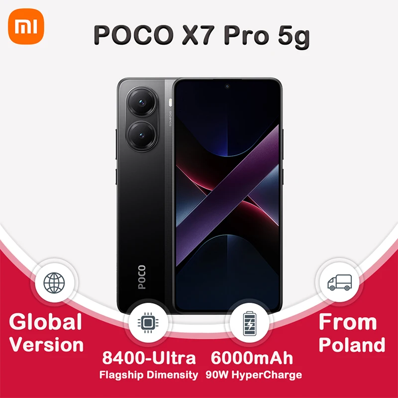 POCO X7 Pro-teléfono móvil 5G versión Global, smartphone con NFC, 256GB/512GB, dimensionalidad 8400-Ultra 6,67, 120Hz, 90W, 6000mAh