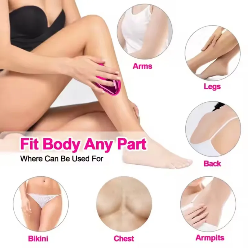 Hair Removal Apparatus Nano Glass Fast Safe Painless Hair Removal Washable No Skin Damage Home Use Exfoliator Hair Sharpener