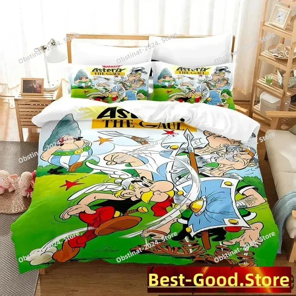 

3D Gaul Hero Asterix Bedding Set Printed Bed Set With Pillowcase Duvet Cover Soft Single Double Queen Super King Size boys Adult