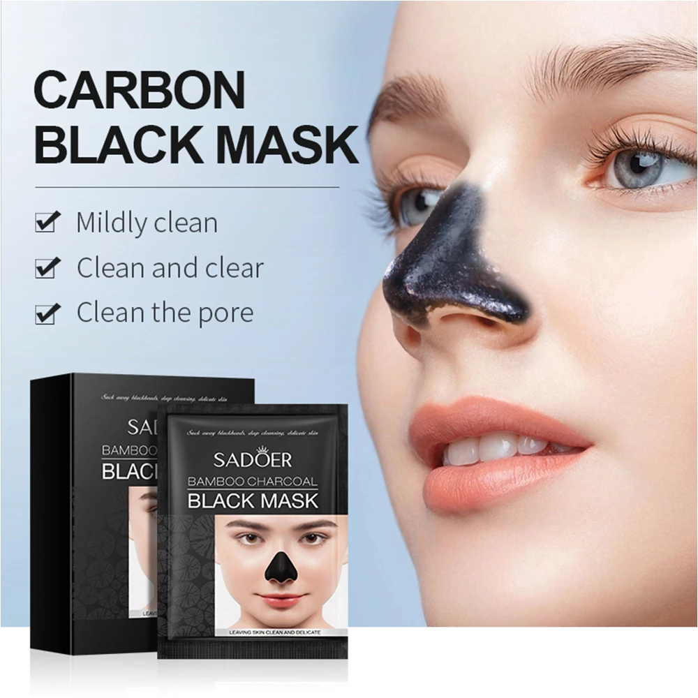 10PCS Blackhead Remover Nose Patches Natural Bamboo Charcoal Deep Cleansing Pore Remove Black Head Nasal Strips Mask Skincare