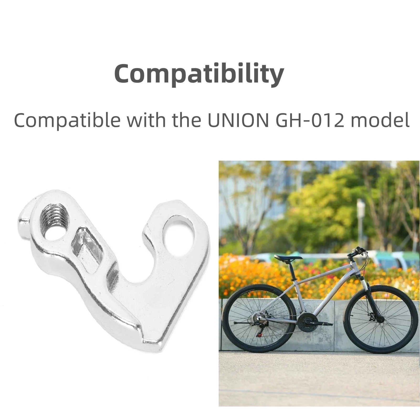 Ruimou 1Pcs Silver Aluminum-alloy Bicycle Transmission Tail Hook Strap Installation Screw 38x54.5mm Compatible With Union GH-012