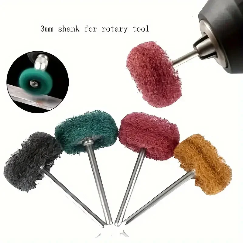 5-20 Pieces Mini Drill Bits Nylon Abrasive Brush Wire Polishing Wheel Rotary Hand Tools Accessories Set Rust Remover