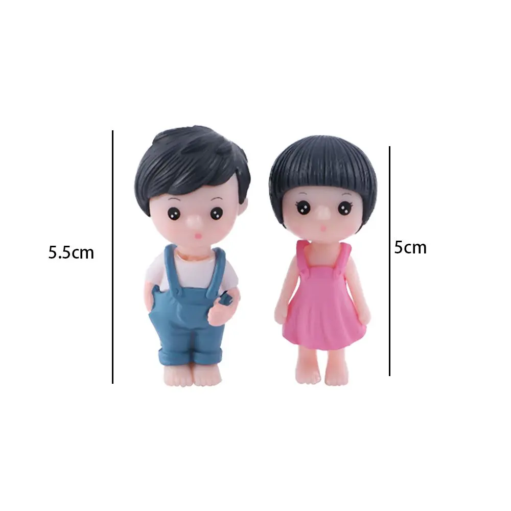 DIY Christmas Gift Fairy Garden Mini Bonsai Dollhouse Little Lovers Miniature Doll Craft Boy Girl Ornament Couples Figurine