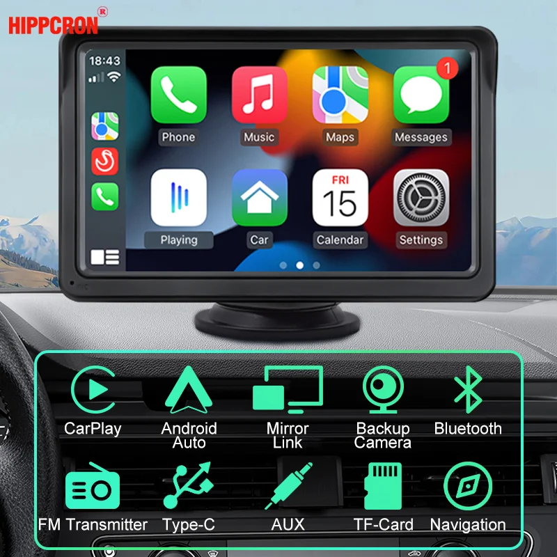 Hippcron 7" Car Rad…