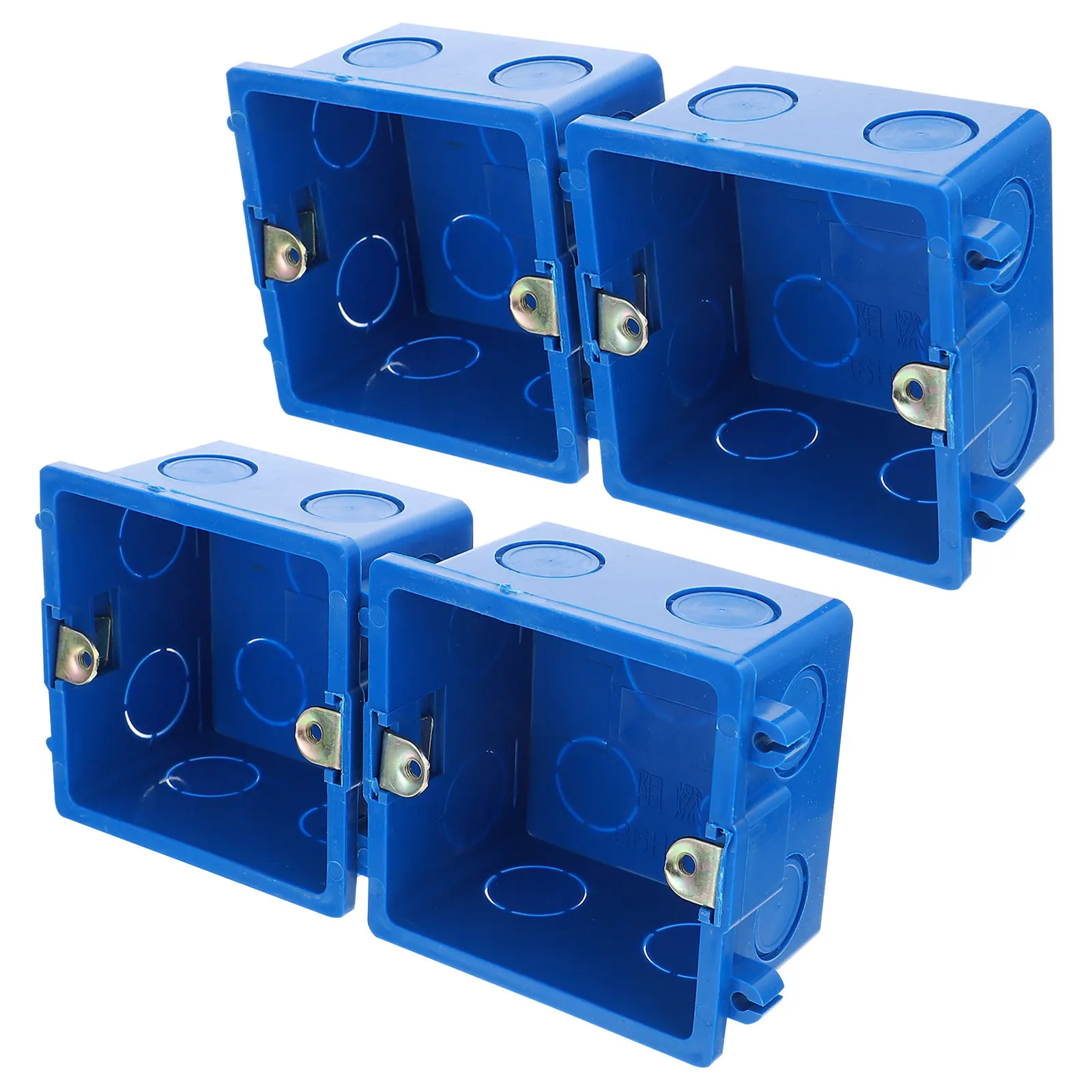 4pcs Universal Dustproof Electrical Cable Junction Box - Protective Water-resistant Wire Connection Container for Home Use