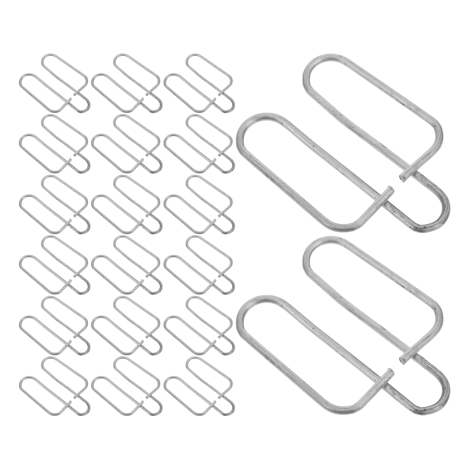 

20 Pcs Cage Door Fixing Clips Galvanization Feeder Case Fasteners Secure Spring Door Hook Feed Box Fixing Clip Pet Cage