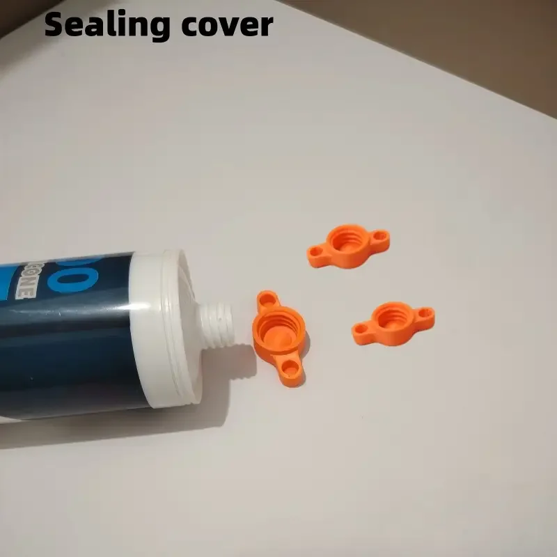 3 قطع من أغطية غراء الزجاج البرتقالي - أغطية إغلاق بلاستيكية متينة لزجاجات الغراء القياسية وأدوات الديكور المحمولة #5