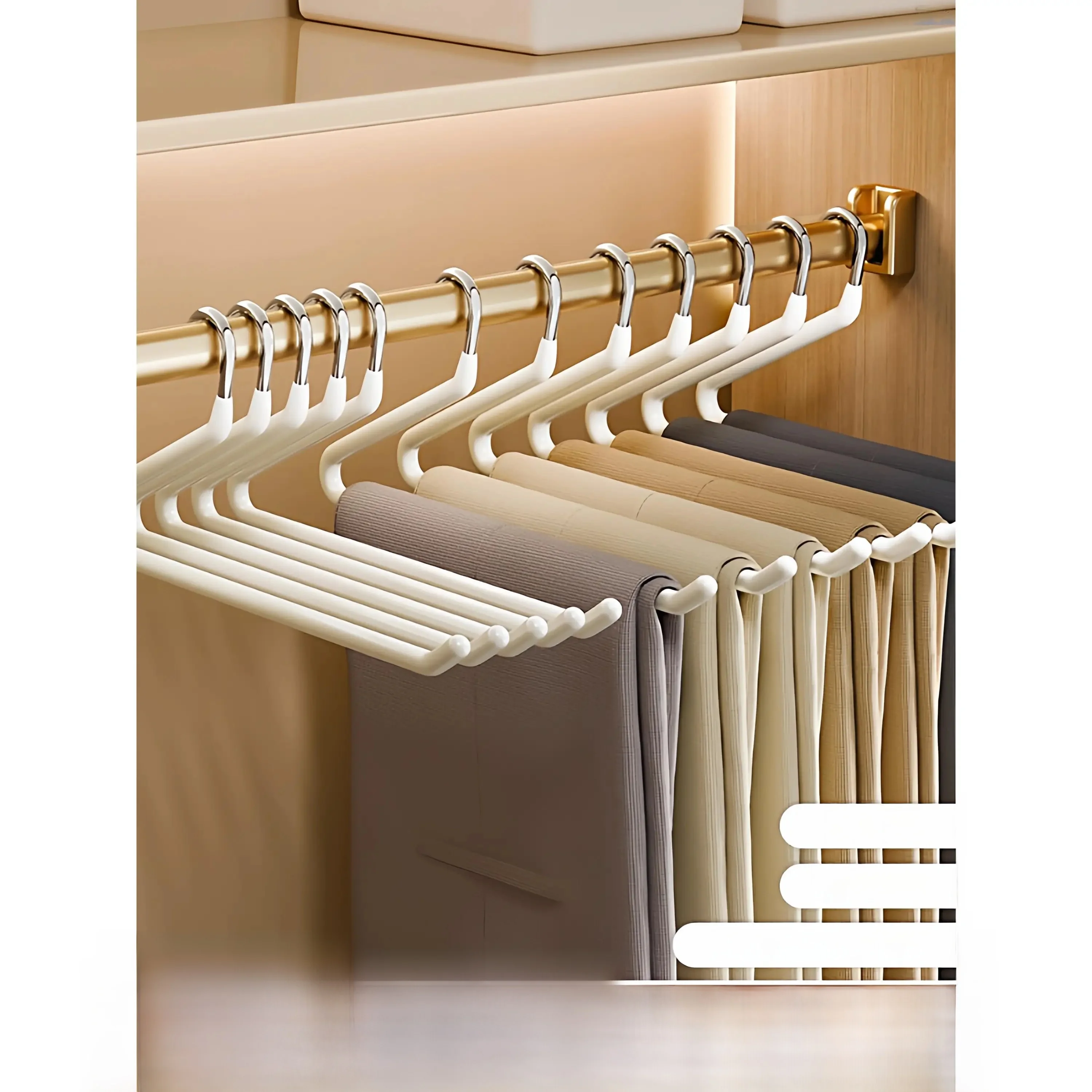 

No-Trace Goose-Shaped Pants Hanger Multi-Functional Clothing Storage Device Ironing Bracket Pants Organizer Metal Coat Hook