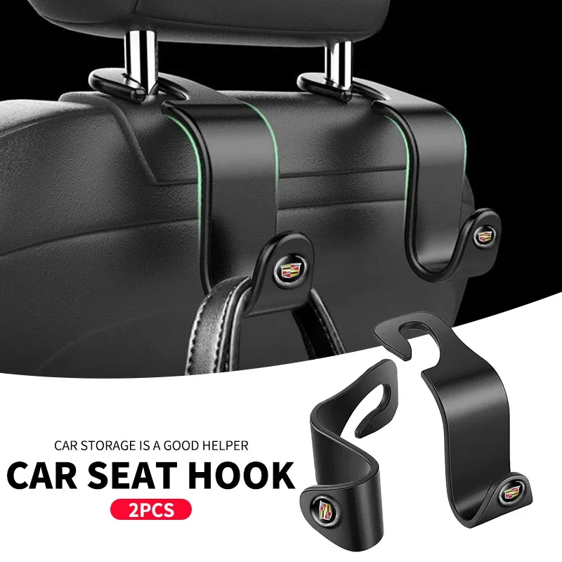 

1/2pc Car Seat Headrest Hook Auto Rearseat Hanger Accessories For Cadillac Logo Escalade CTS ATS SRX XTS XT5 STS CT5 CT6 BLS XLR