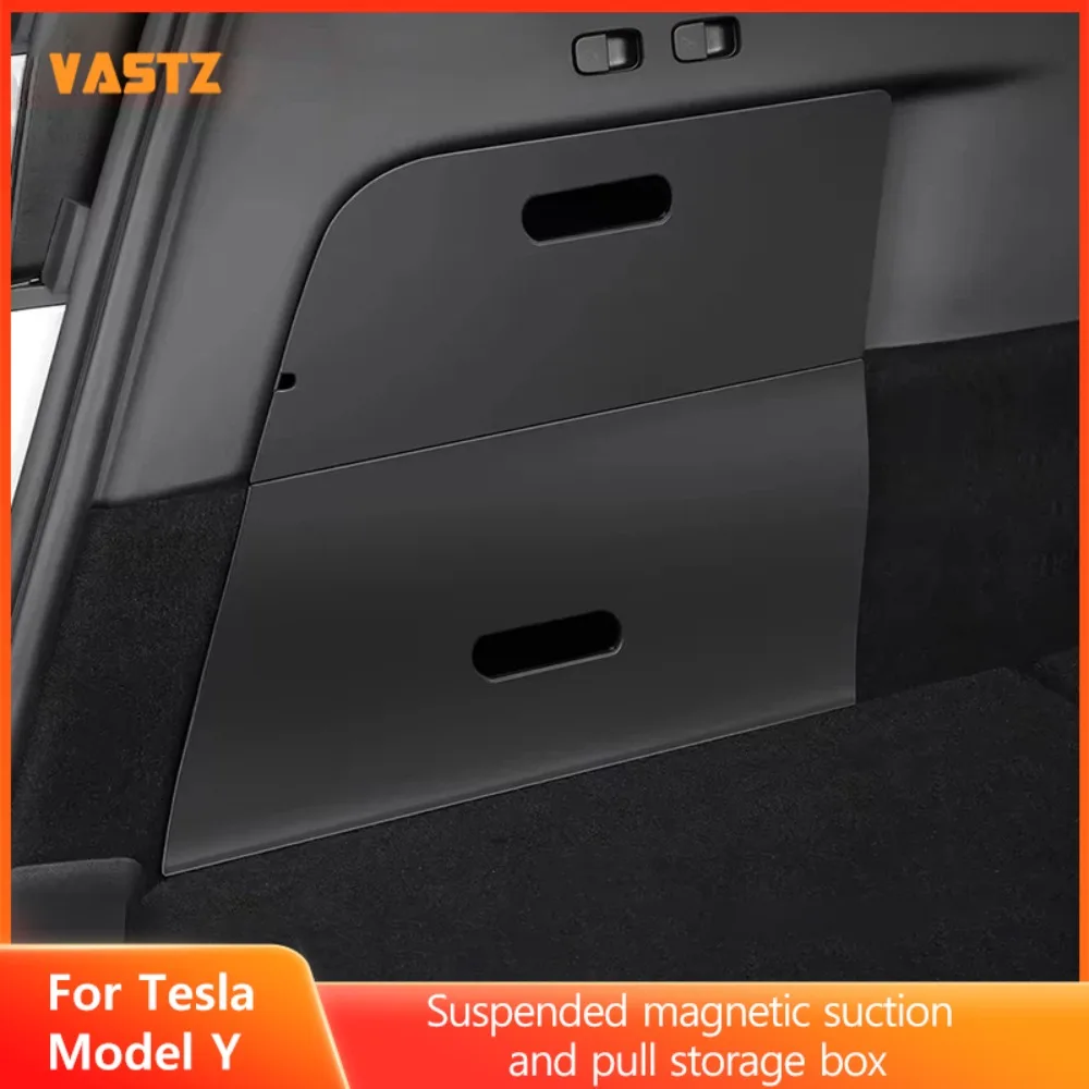 Trunk Tiered Storage Box Side Organizer for Tesla Rear Model Y 2022-2024 Trunk Organizer Side Storage Box Waterproof Odorless 