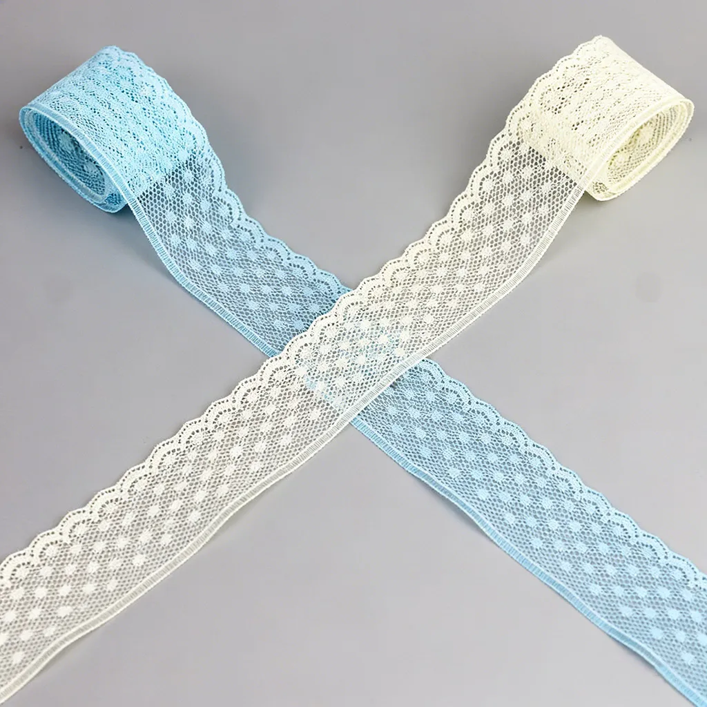 (10 Yards/Roll) 30mm Dots Lace Fabric Webbing Decoration Love Gift Packing Material Rolls