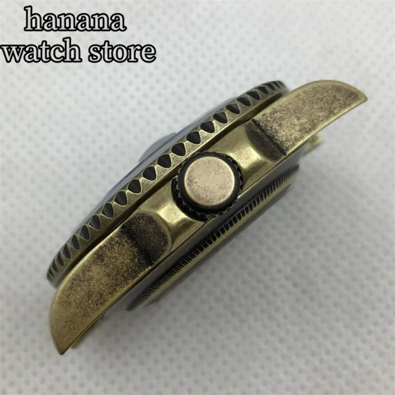 Бронзовые корпуса мужских часов 40 мм подходят для NH34 NH35 NH36 ETA2824 Miyota PT5000, механизм с сапфировым стеклом, водонепроницаемый корпус из нержавеющей стали