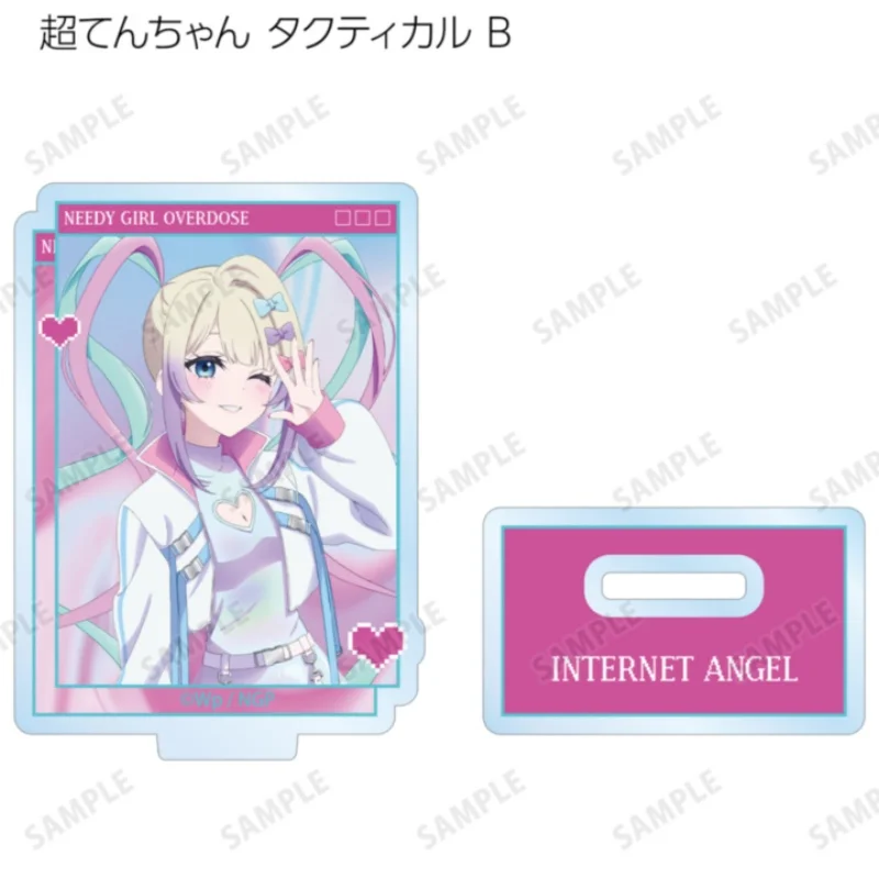 Game NEEDY GIRL OVERDOSE Y2K Fashion Style KAngel Rectangle Acrylic Stand Model Plate Keychains Desk Decor