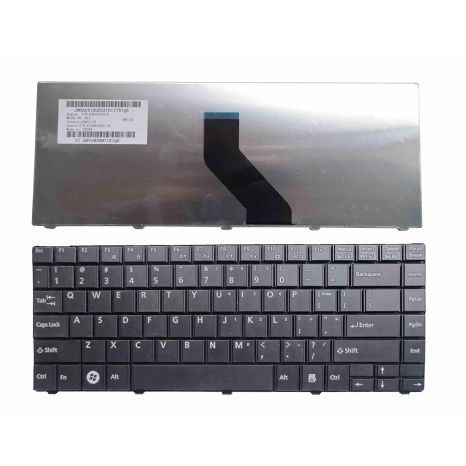 Black Laptop Keyboard Replacement Compact Portable Compatible with LH531 BH531 LH701 Replacement US Layout
