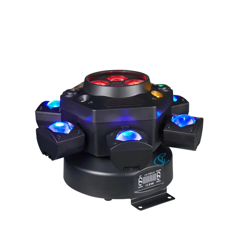 

Disco 6 Arms Laser 3In1 RGBW Led Effect Strobe Moving Head Beam Light DMX Control For Stage Dj Party Bar Wedding