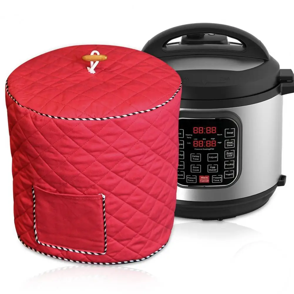 Dust Cover Wear-resistant Red Dustproof Rice Cooker Cover Easy Cleaning 2 Colors Appliance Cover for Kitchen Appliance