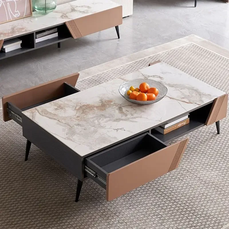 

Storage Design Coffee Tables Modern Nordic Luxury Living Room Coffee Tables Drawers Desk Mesa Centro Salon Home Furniture
