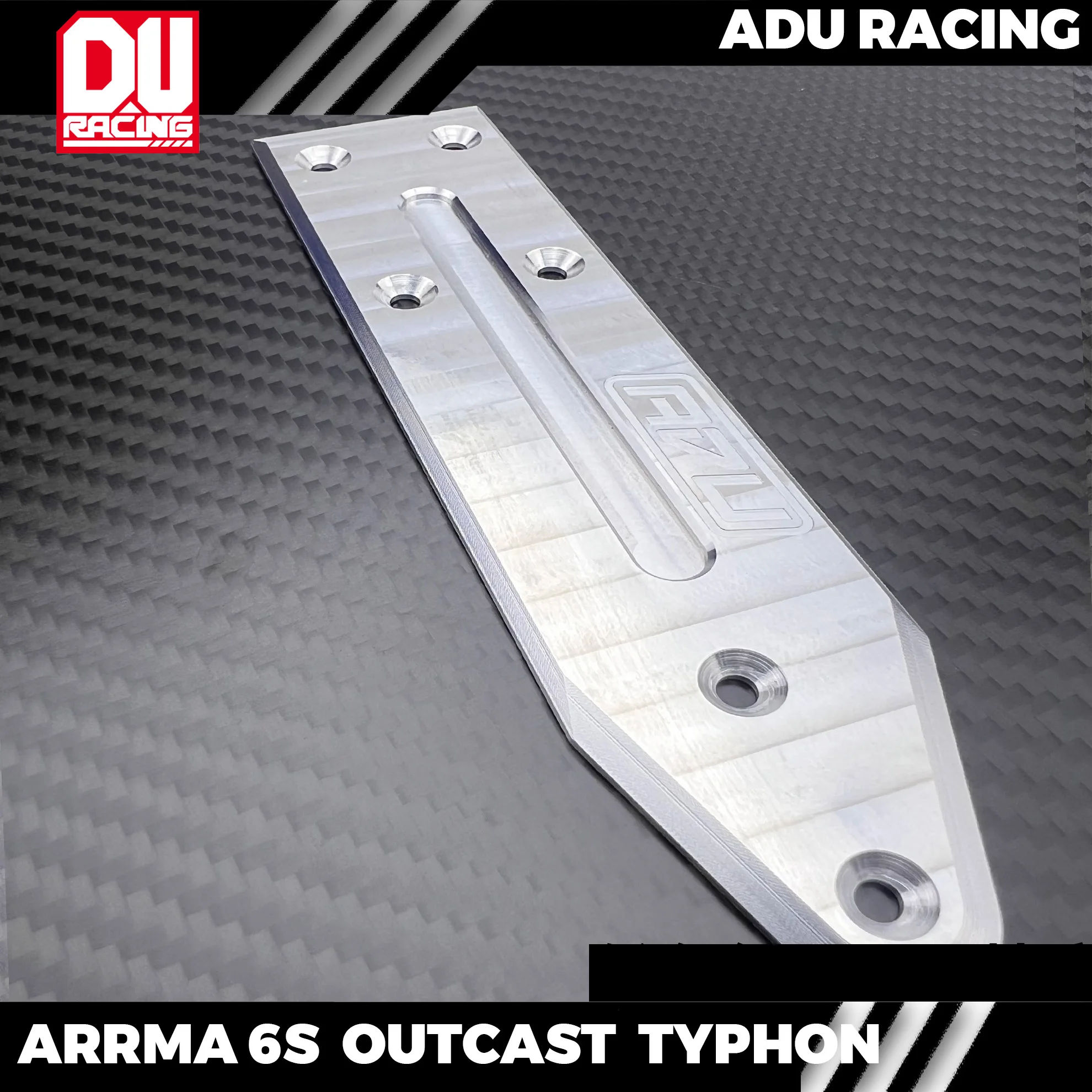 ARRMA 6S 1/8  OUTCAST EXB v6 1/8 TYPHON TLR 7075-t6 AL CHASSIS SKID PLATE chassis brace
